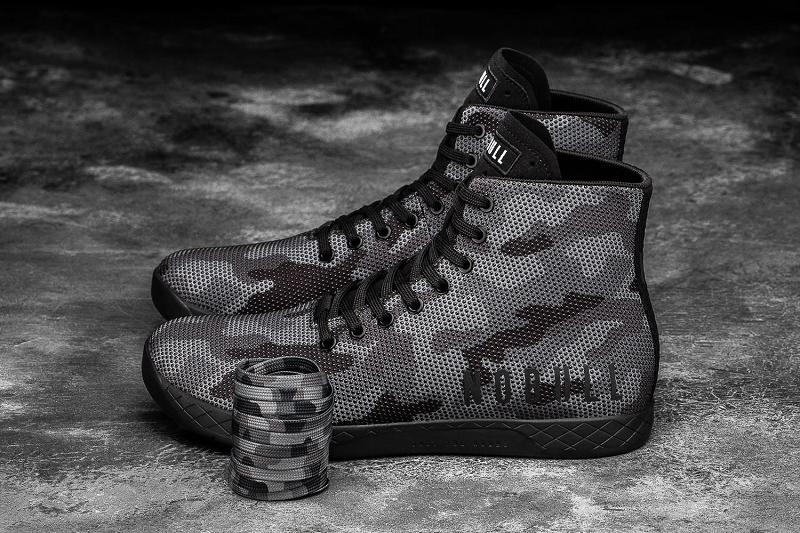 Men's Nobull High-Top Camo Trainers Black | SG U2279Z